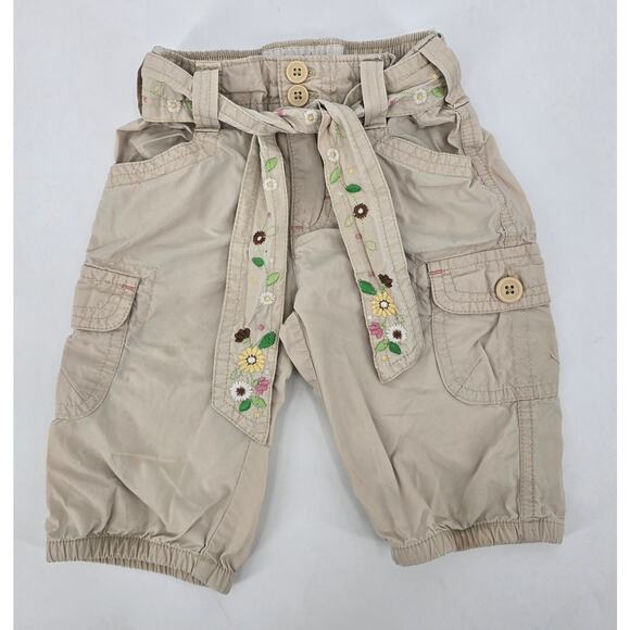 Vintage OshKosh B’gosh Y2K Fairycore/Cotragecore Cargo Capris 2T  Embroidered - Picture 2 of 6